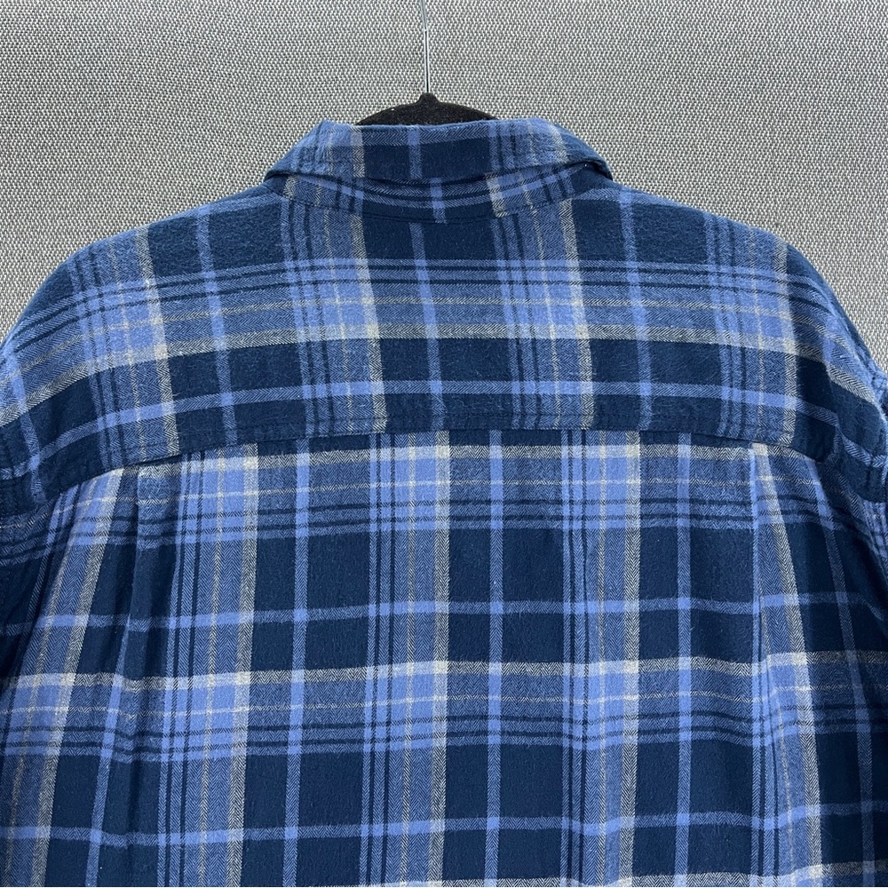 George Men’s Blue Casual Long Sleeve Flannel Button Down Shirt XXL - Picture 10 of 10